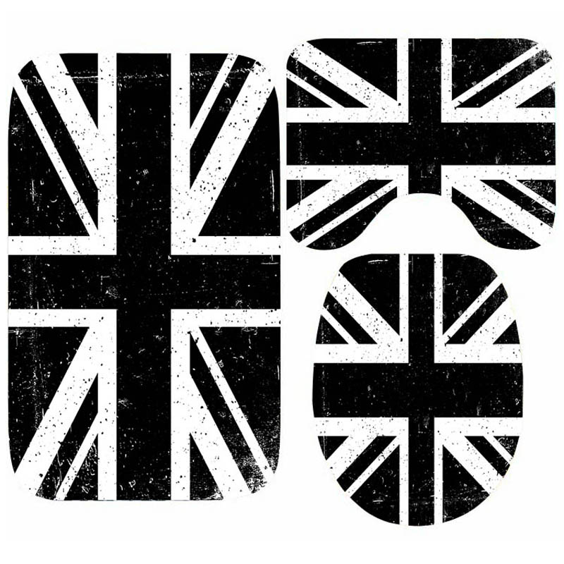 Home Textiles Uk - Grunge siyah ve beyaz Union Jack