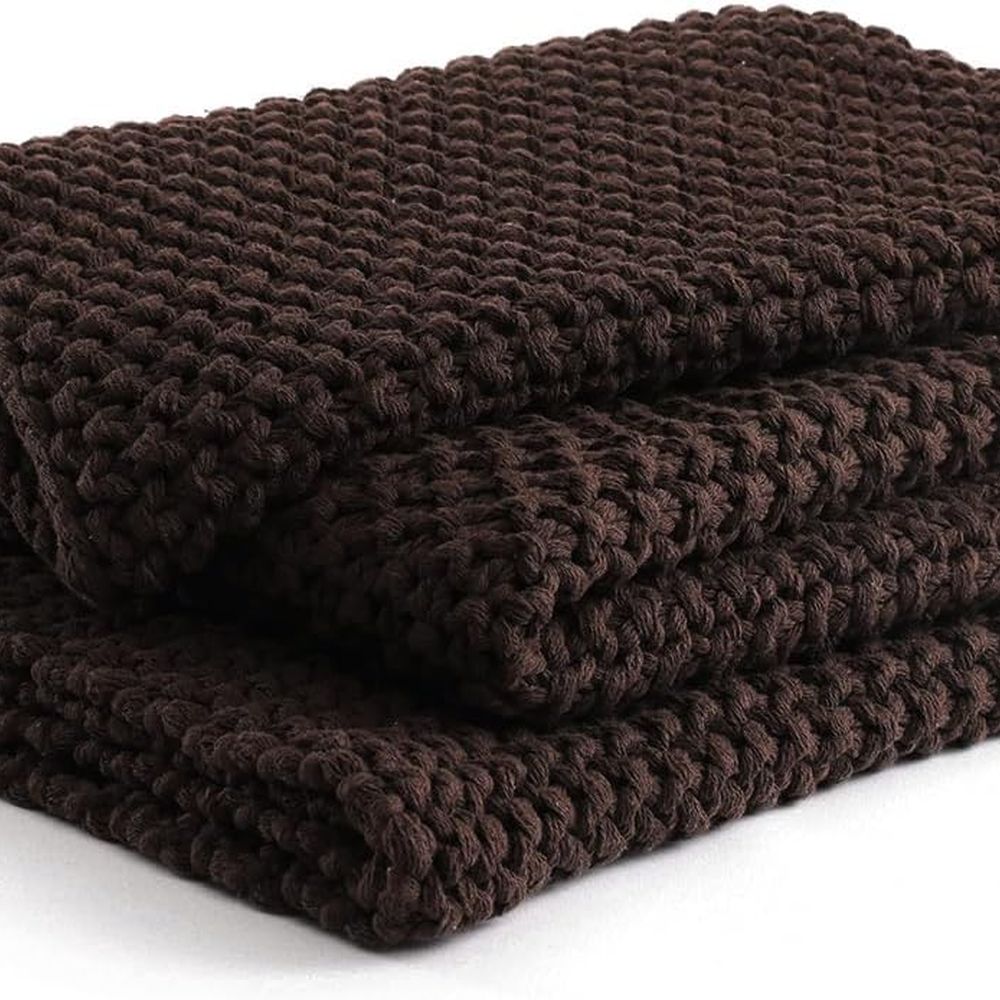Throw Blanket Chunky Knit - Kalın Pamuklu Örgü Battaniye, Yatak Kanepe