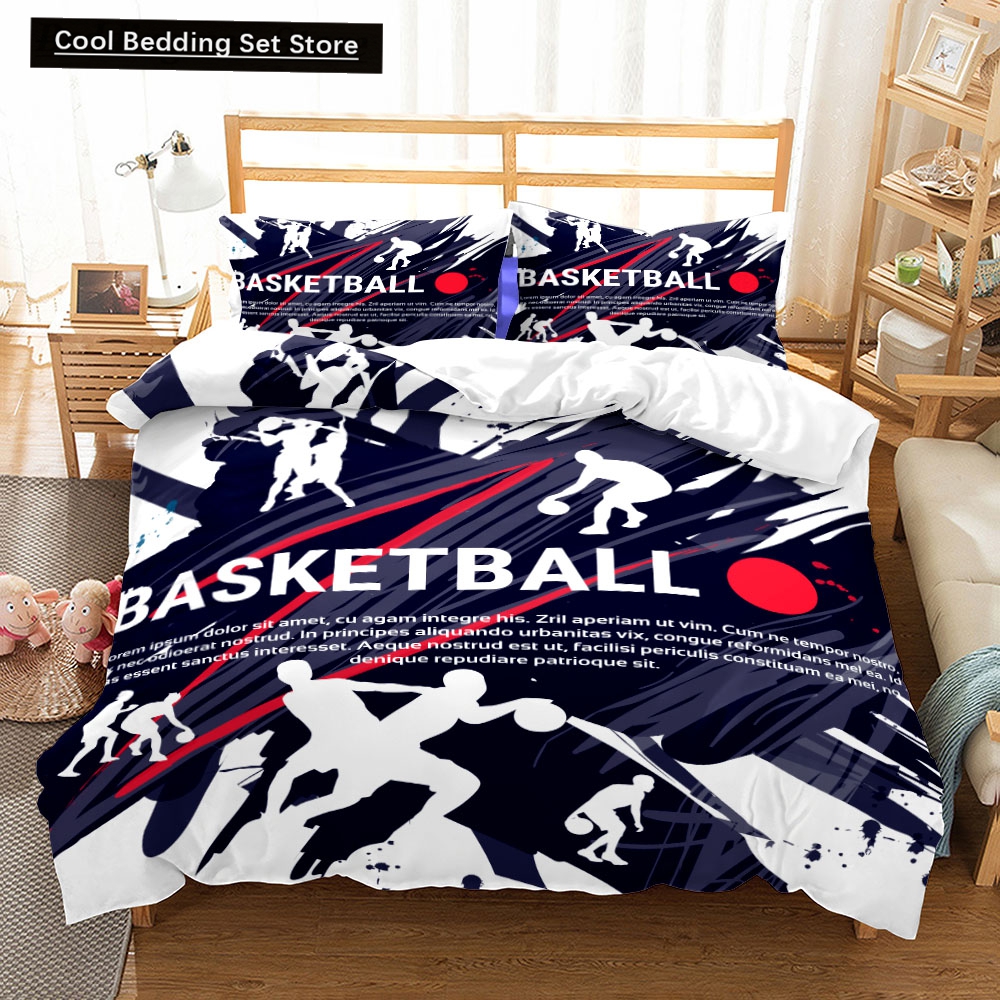 Home Textiles Uk - Fantastik 3D Baskılı Basketbol Nevresim Takımı