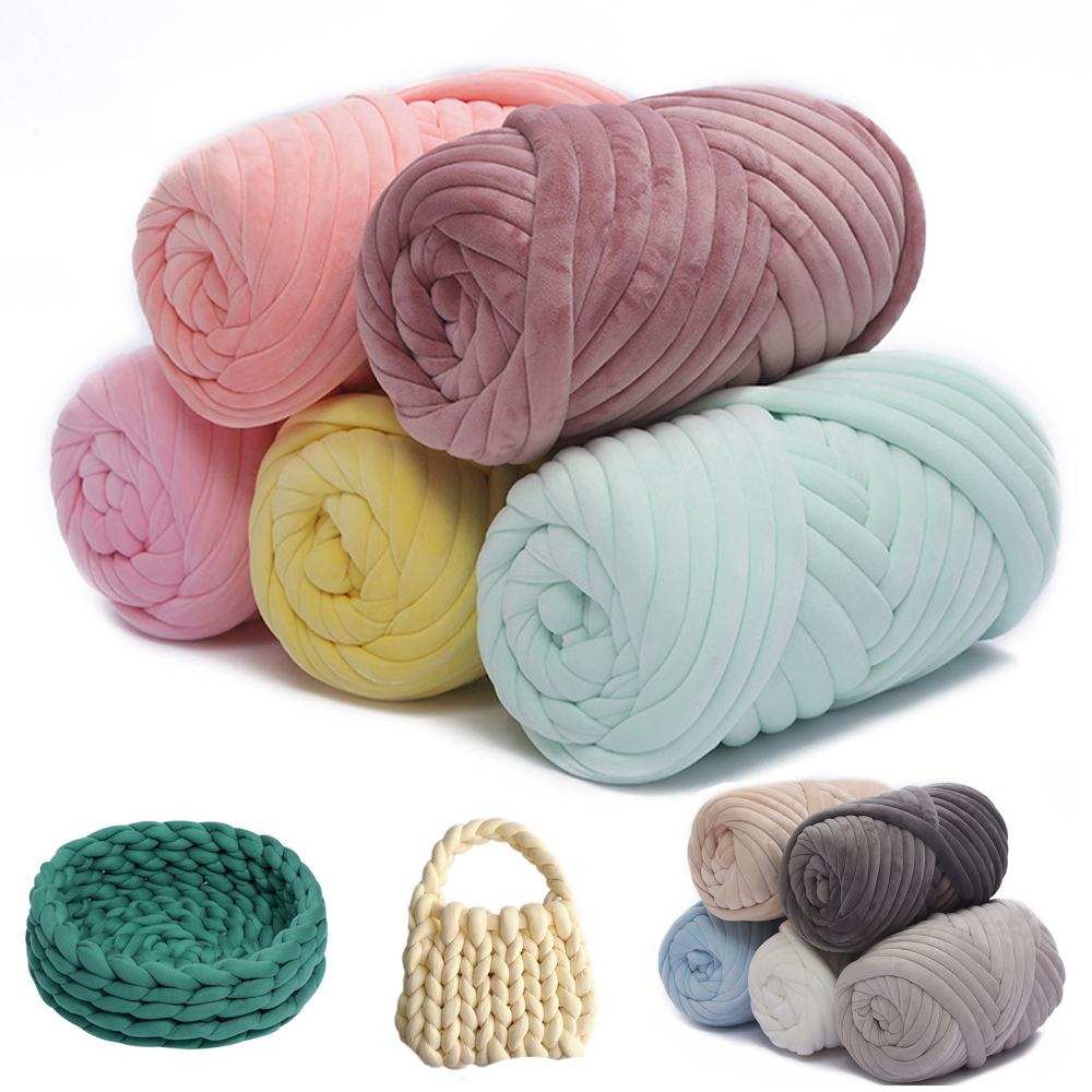Throw Blanket Chunky Knit - 500G Süper Kadife Tıknaz Iplik Kalın