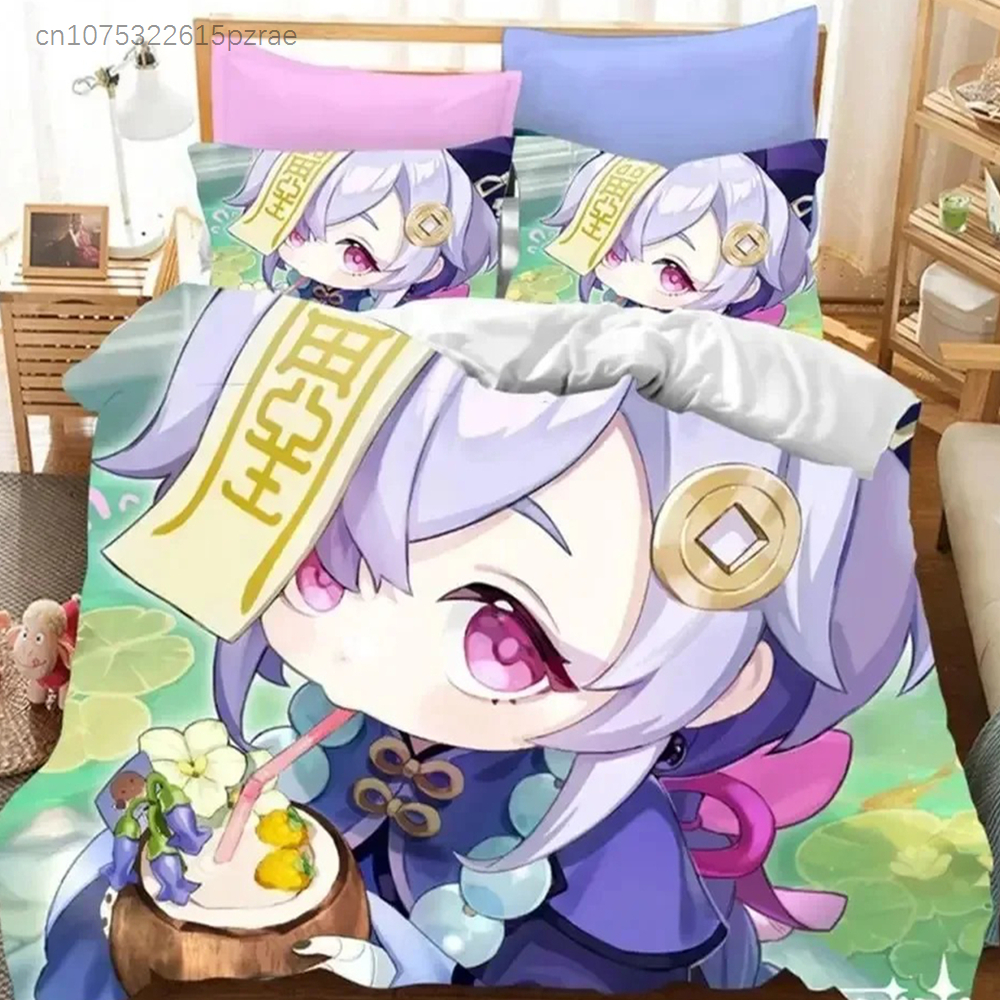 Home Textiles Bedding - 3D Oyun Genshin Impact Yatak Örtüsü