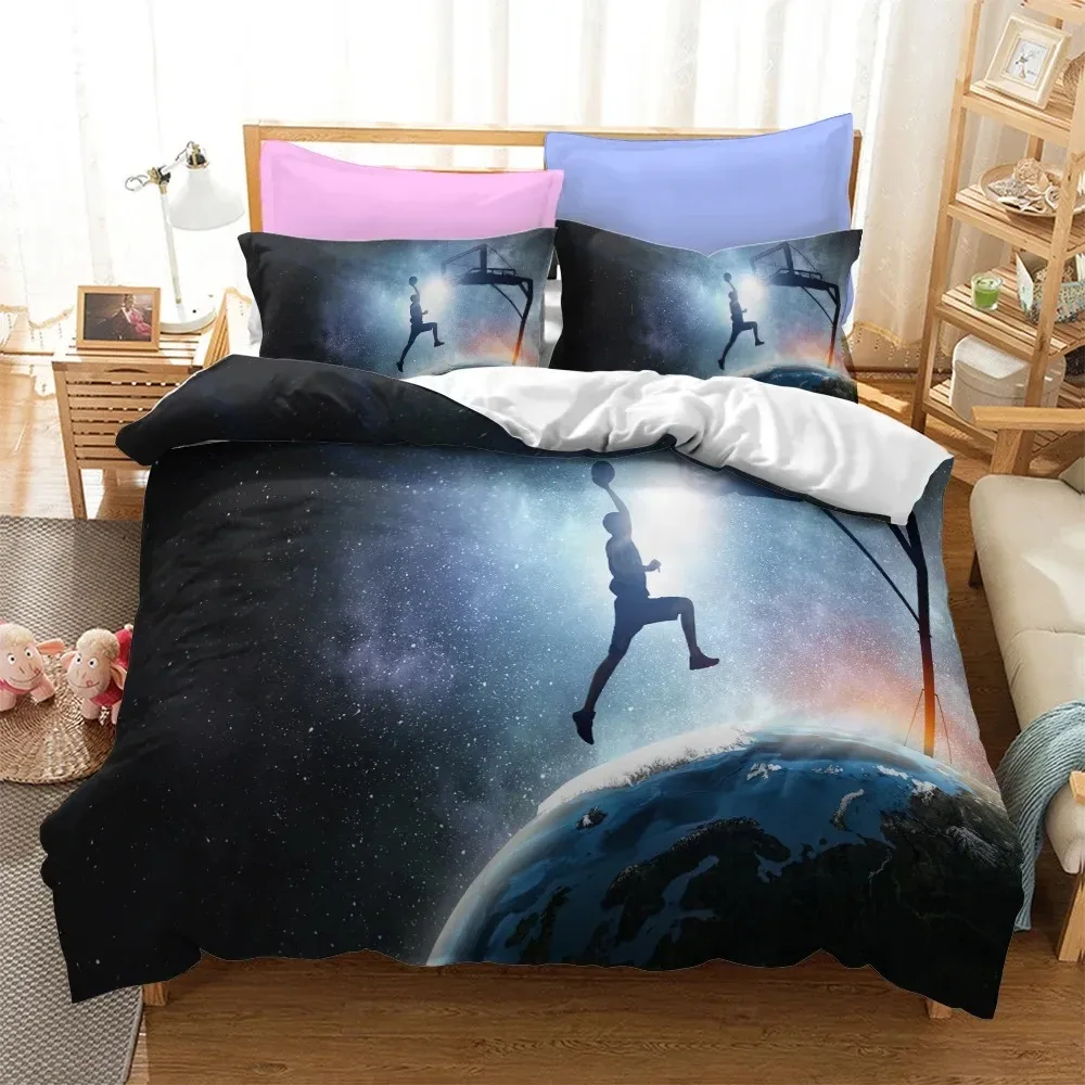 Home Textiles Uk - Fantastik 3D Baskı Basketbol Nevresim Seti