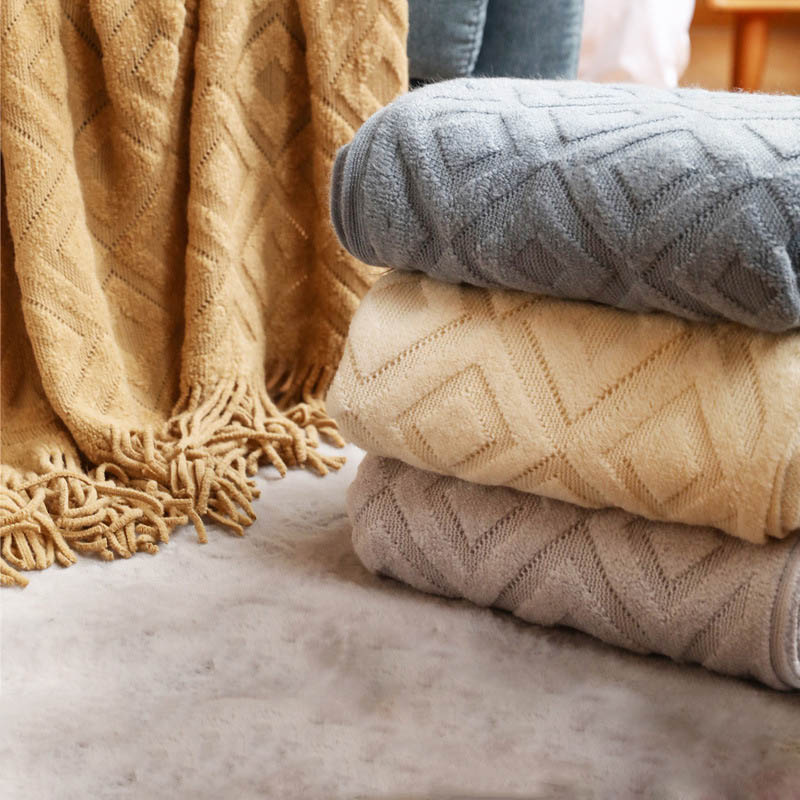 Battaniye yatak Nordic örme ka - Throw Blanket Chunky Knit incelemesi ve fiyatı