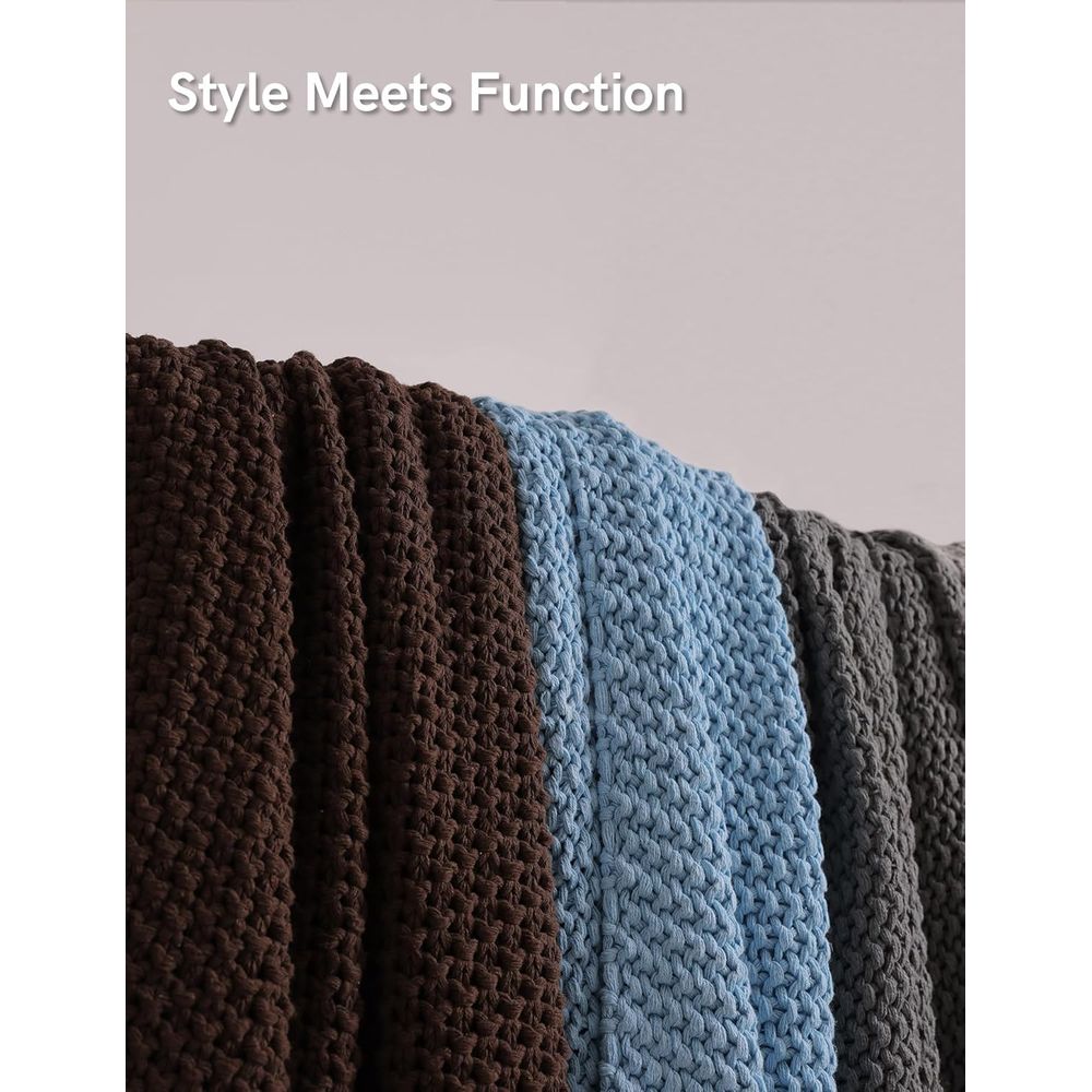 Kalın Pamuklu Örgü Battaniye,  - Throw Blanket Chunky Knit incelemesi ve fiyatı