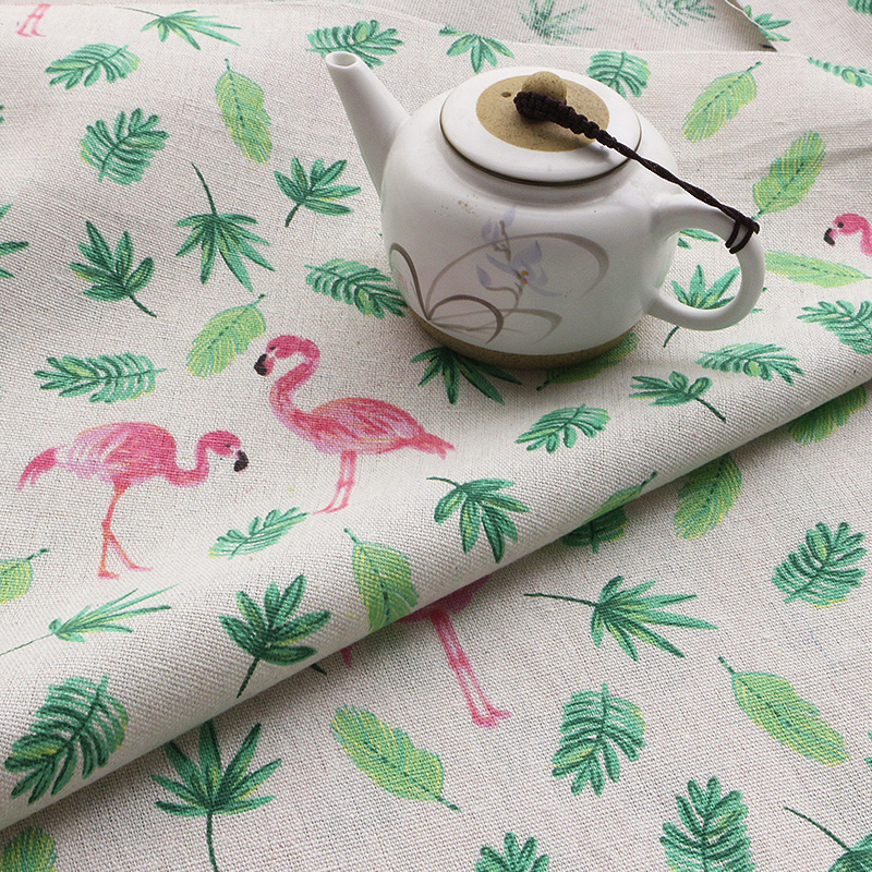 Flamingo Baskılı Pamuk Keten P - Hot Home Of Textiles incelemesi ve fiyatı