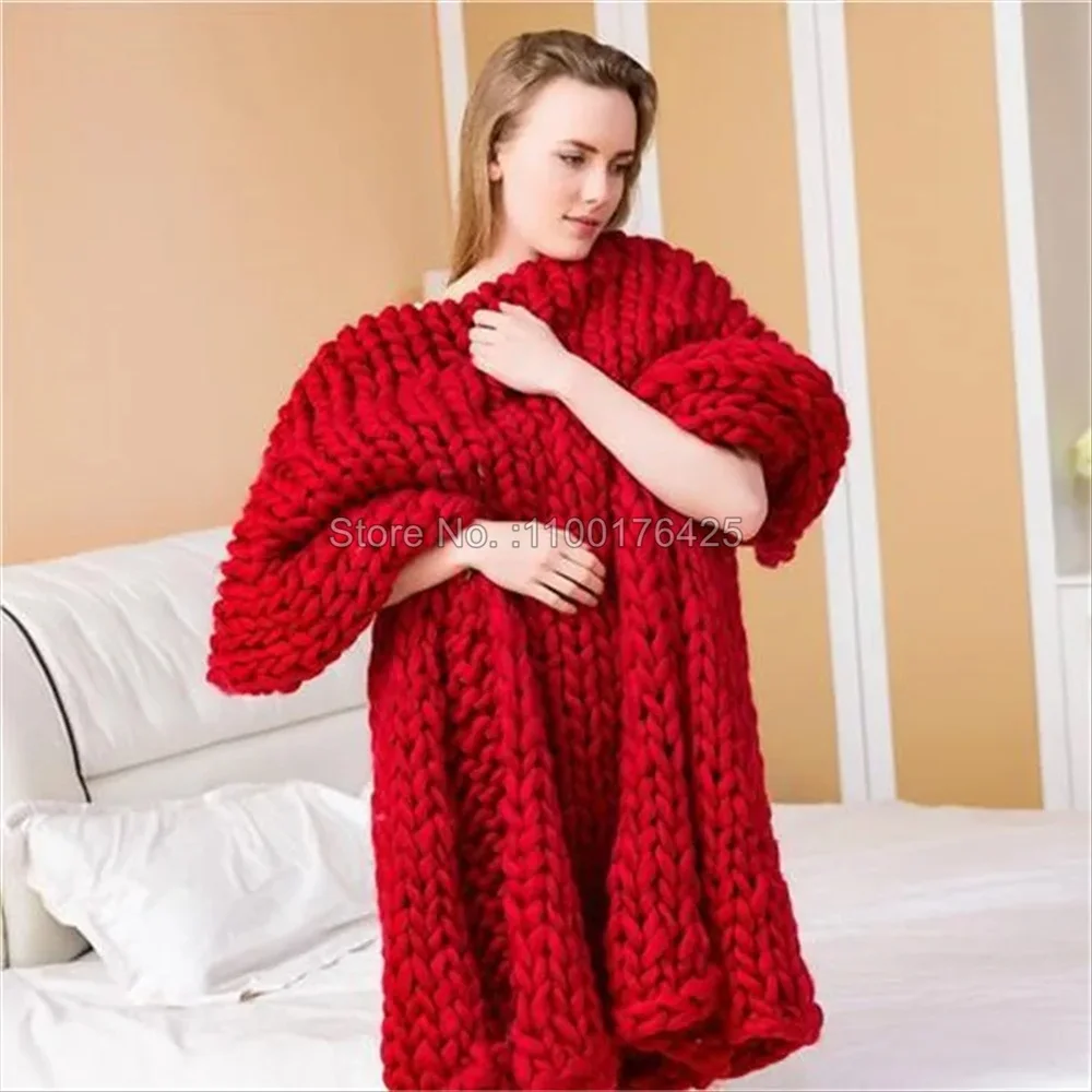 Gri Yumuşak Örme Battaniye Kış - Throw Blanket Chunky Knit incelemesi ve fiyatı