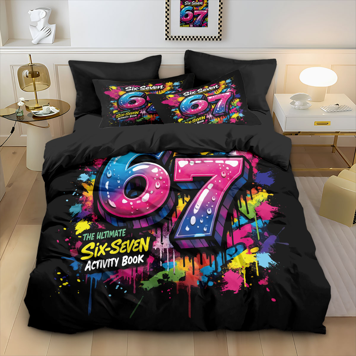 3 adet Graffiti Tarzı Oyun Kum - Home Textiles Bedding incelemesi ve fiyatı