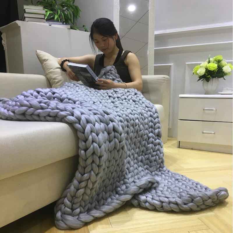 Moda el tıknaz örgü battaniye  - Throw Blanket Chunky Knit incelemesi ve fiyatı