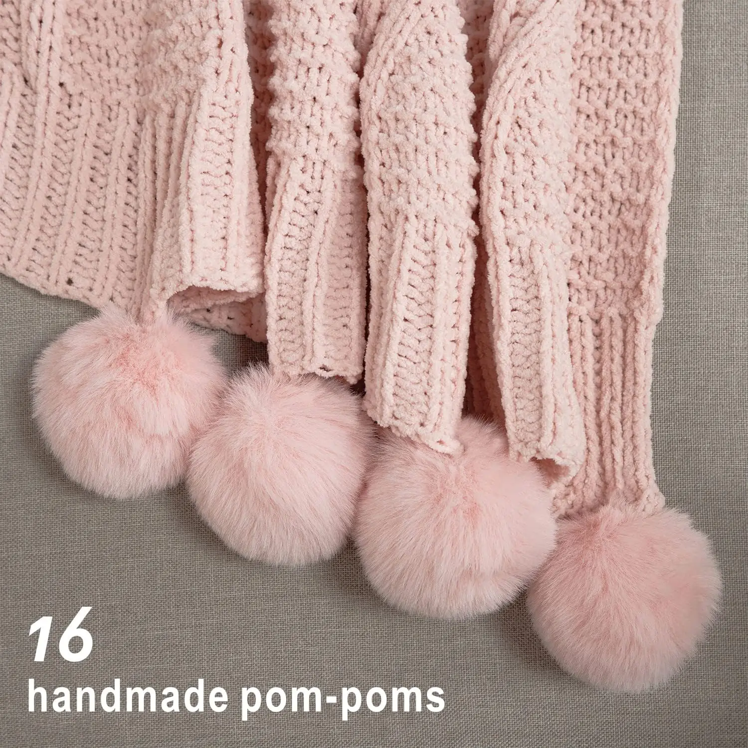 Ponponlu Lüks Kalın Örgü Batta - Throw Blanket Chunky Knit incelemesi ve fiyatı
