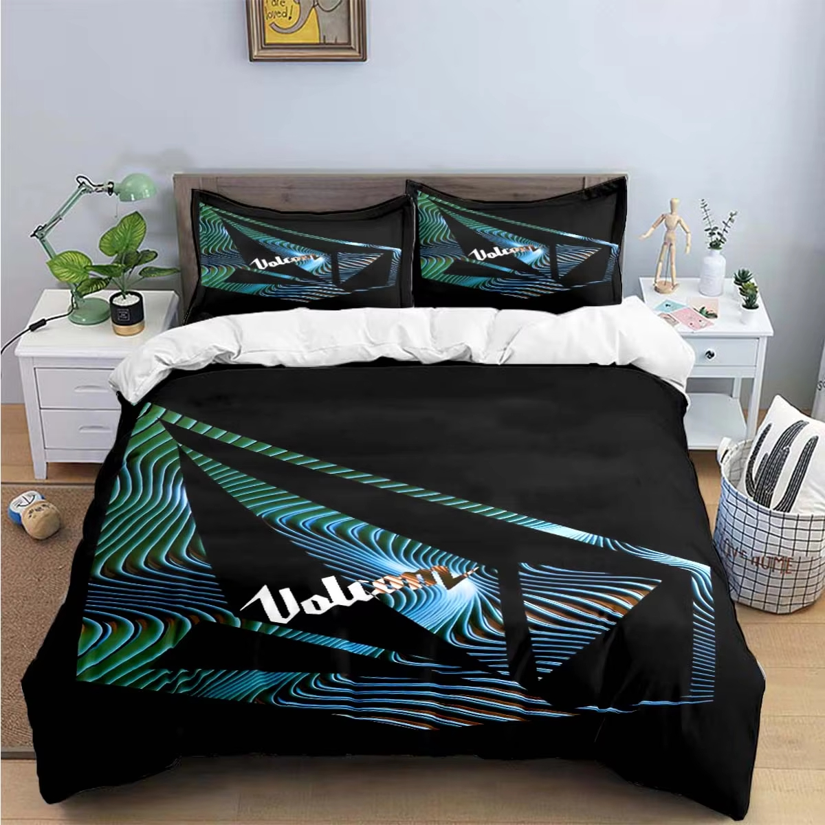 Yeni V-VOLCOM 3d Baskı Yatak T - Home Textiles Bedding incelemesi ve fiyatı