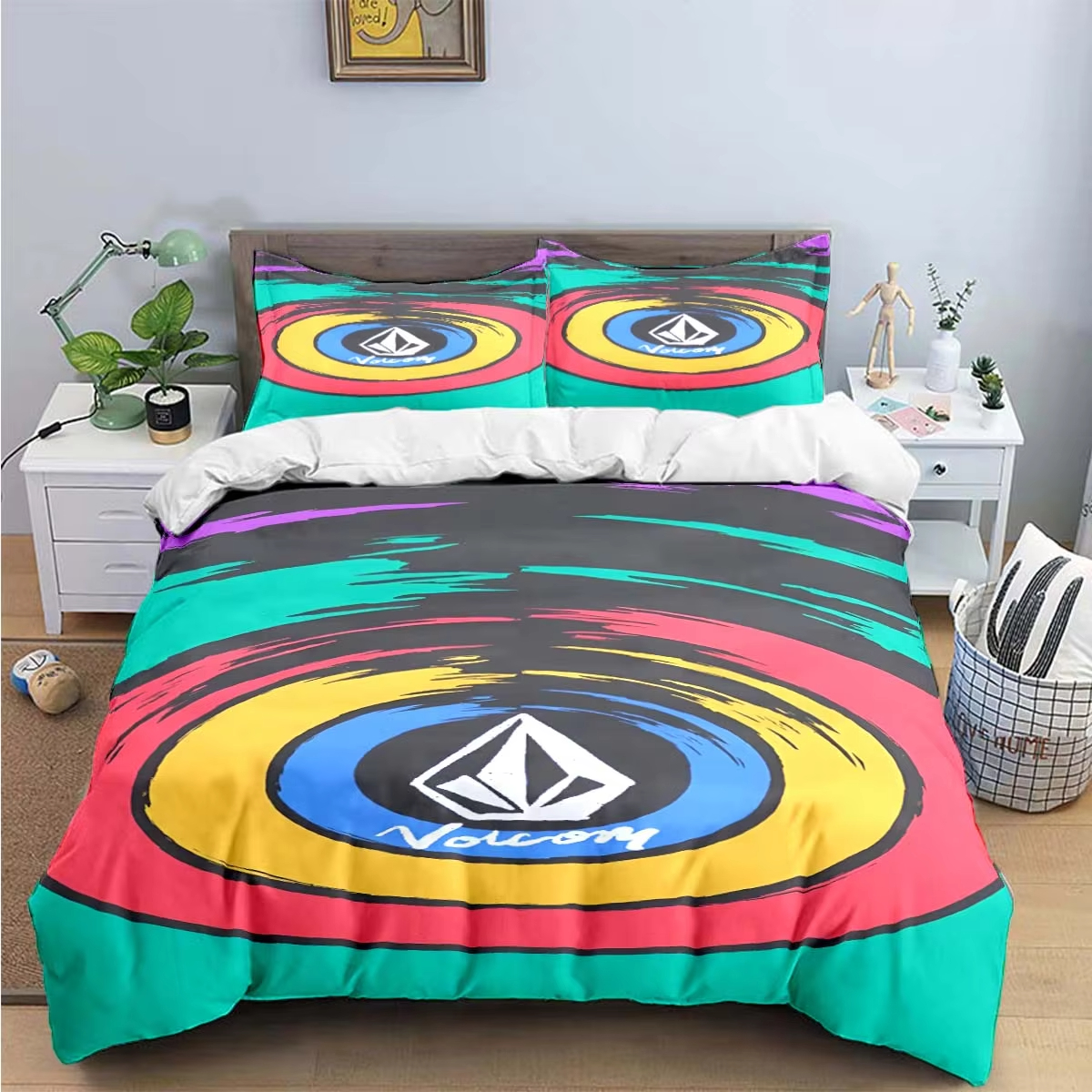 Yeni V-VOLCOM 3d Baskı Yatak T - Home Textiles Bedding incelemesi ve fiyatı