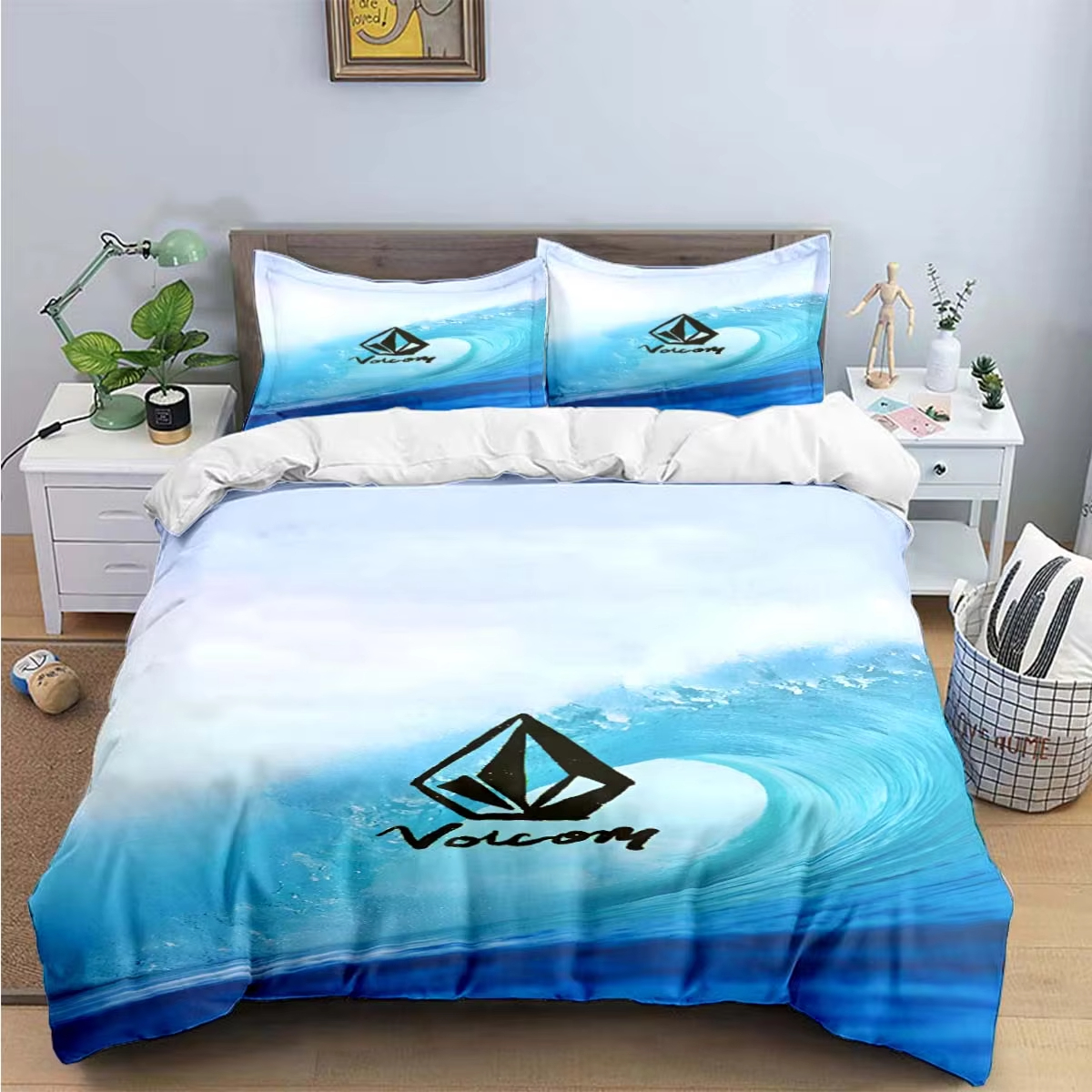 Yeni V-VOLCOM 3d Baskı Yatak T - Home Textiles Bedding incelemesi ve fiyatı