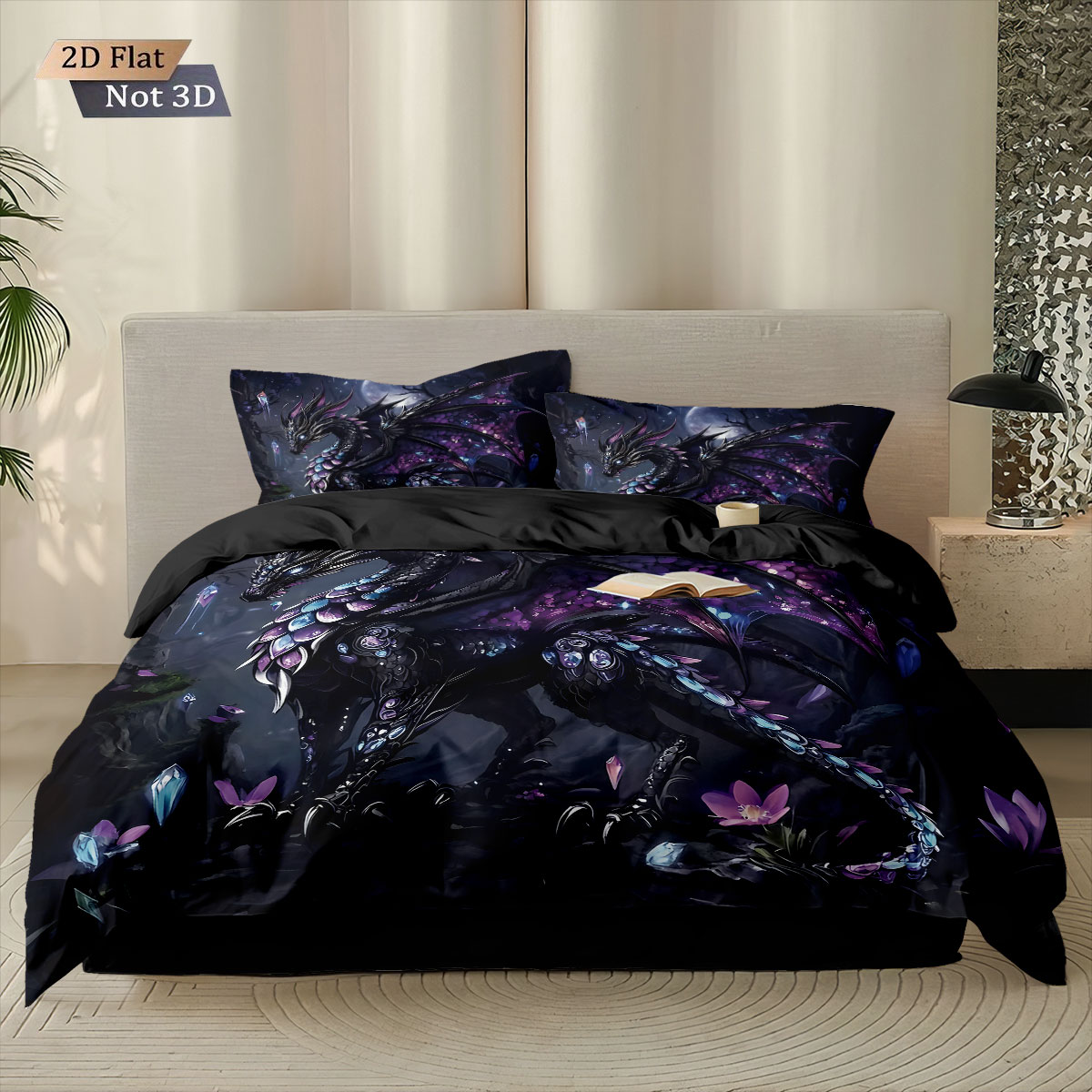3 adet Kutsal Batı Ejderha Müh - Home Textiles Bedding incelemesi ve fiyatı