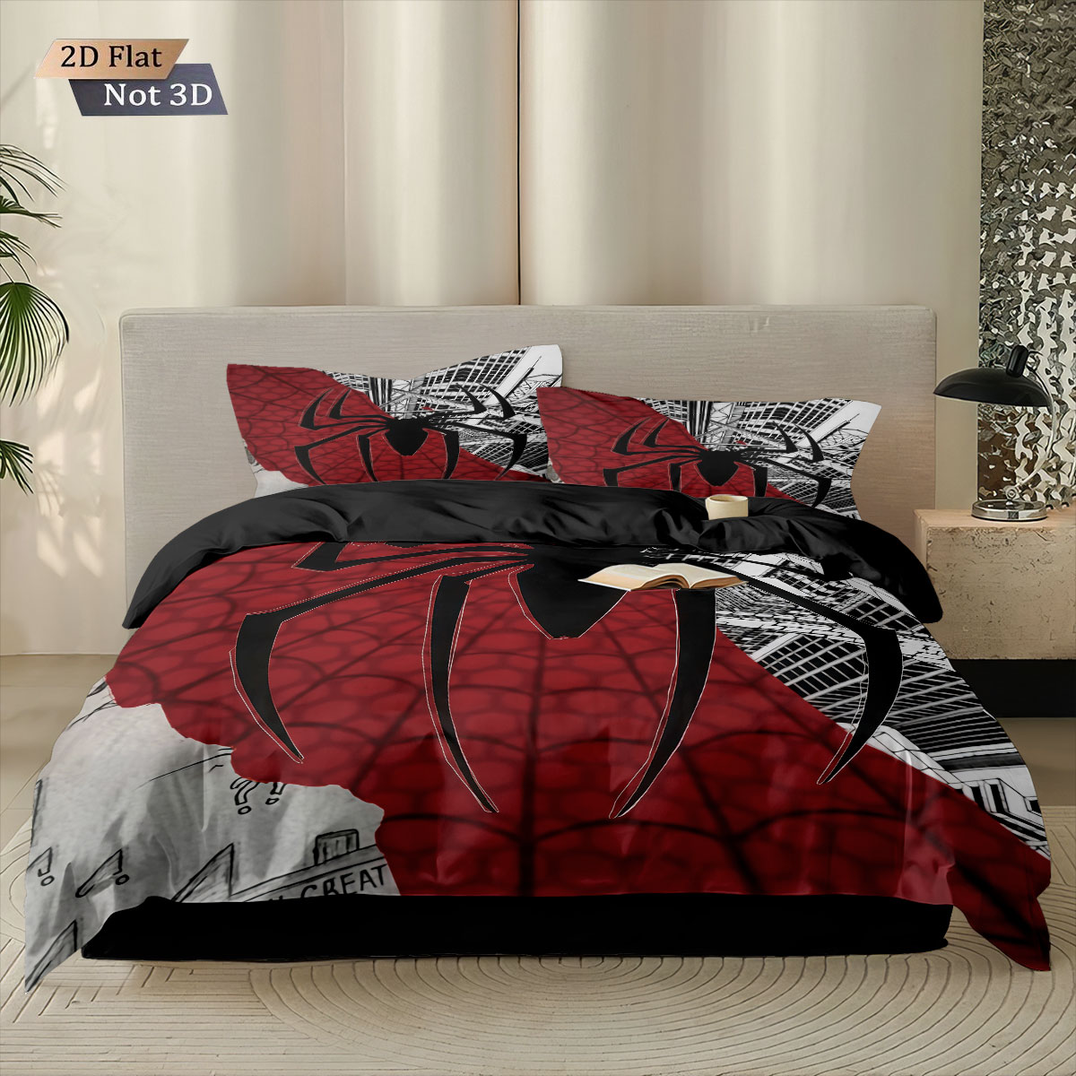 3 adet Siyah Örümcek Kontrast  - Home Textiles Bedding incelemesi ve fiyatı