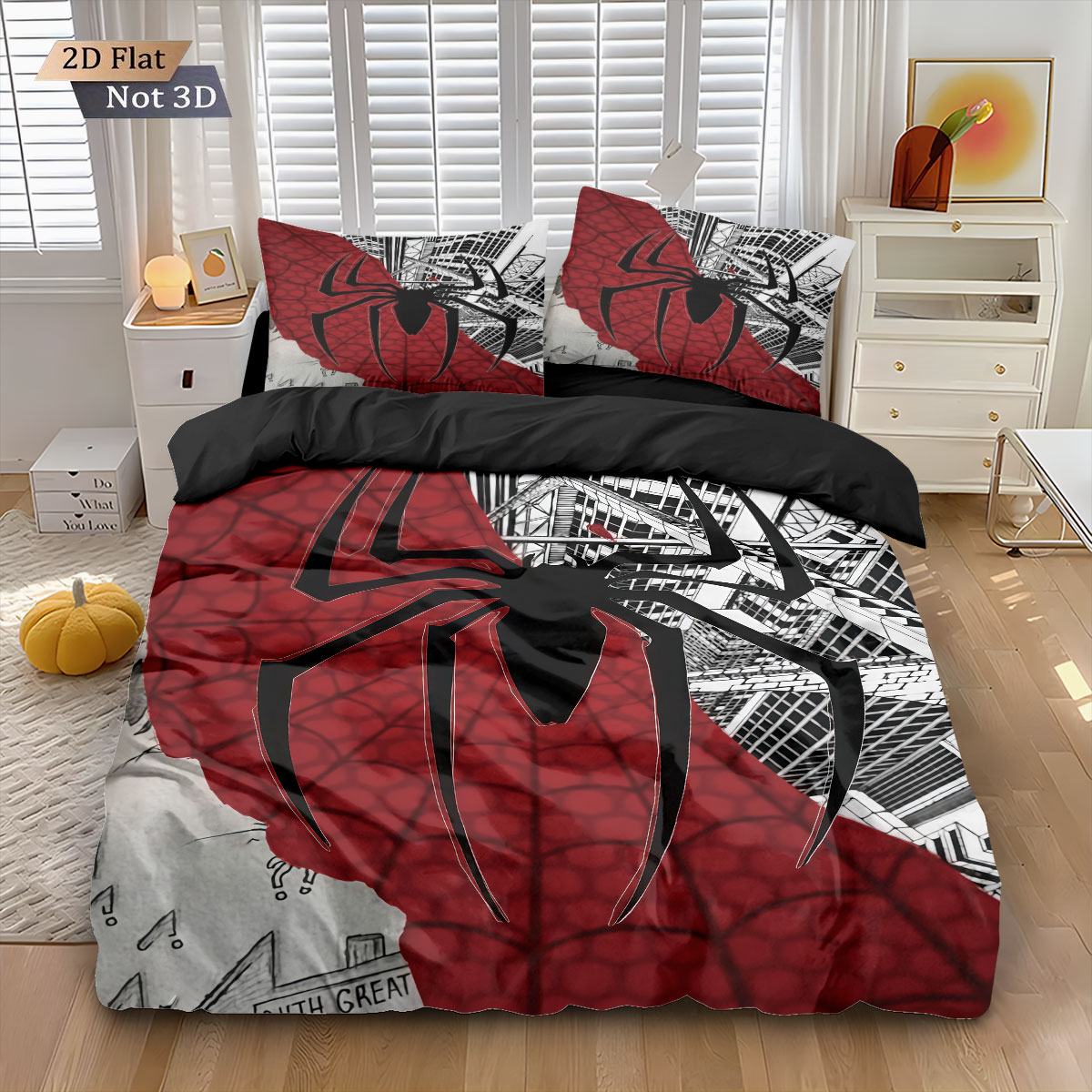 3 adet Siyah Örümcek Kontrast  - Home Textiles Bedding incelemesi ve fiyatı